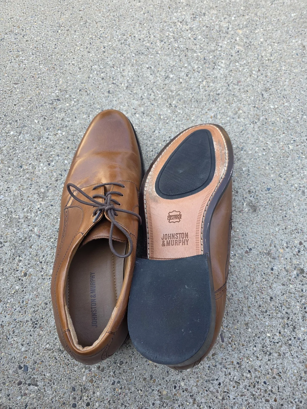 Johnson & Murphy  Brown Leather Dress Oxfords Men Size 13
